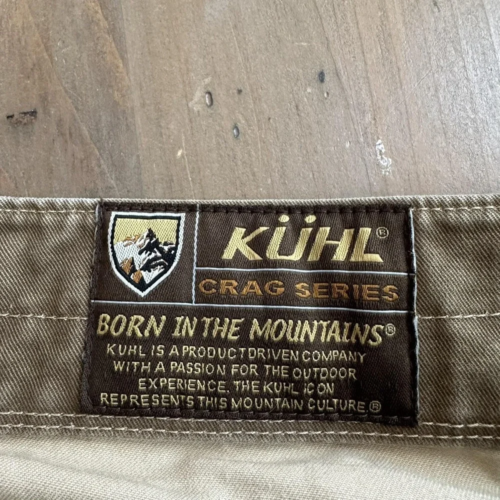 Kuhl Pants Mens 40x32 Brown Rydr Crag‎ Series Outdoor Work Articulated Knees